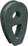 КОУШИ ДЛЯ СТАЛЬНЫХ КАНАТОВ, ТИП DIN 3091